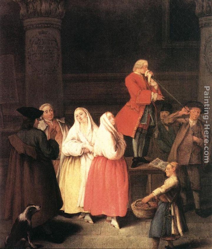 The Soothsayer painting - Pietro Longhi The Soothsayer art painting